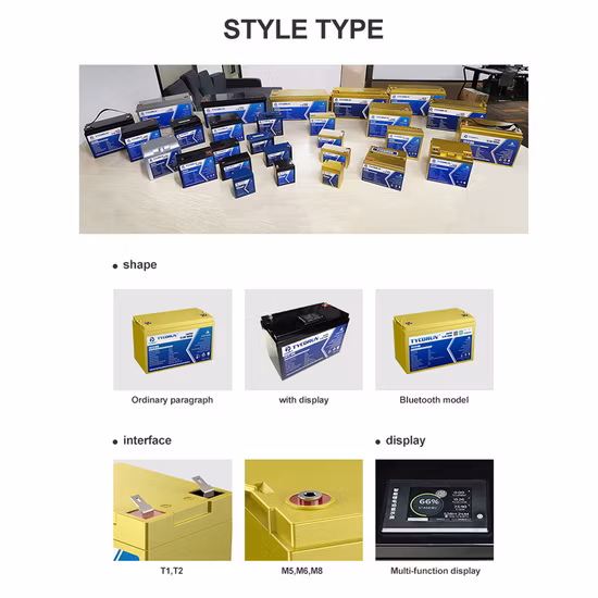 Солнечная литиевая батарея глубокого цикла Tycorun 12 В 24 В 36 В 20 Ач 36 Ач 50 Ач 100 Ач 120 Ач 150 Ач 200 Ач 300 Ач 400 Ач LiFePO4 Литий-ионный аккумулятор для гольф-кара на колесах